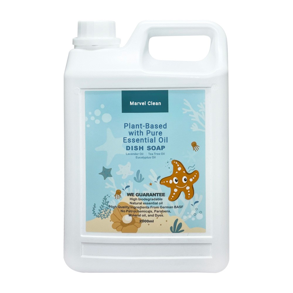 Plant-Based With Pure Essential Oil Dish Soap 2000ml