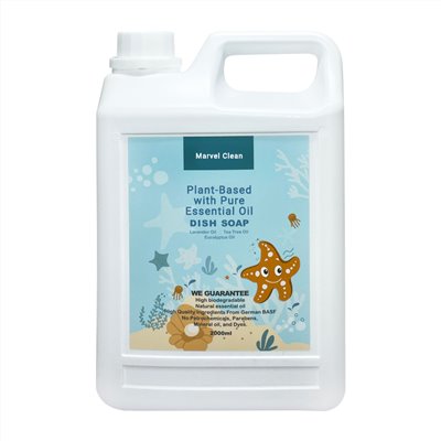 Plant-Based With Pure Essential Oil Dish Soap 2000ml